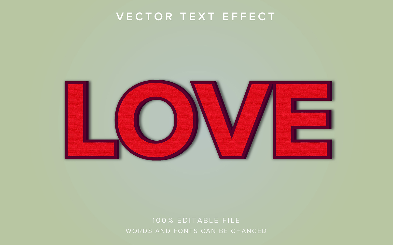 Love Red Text Effect Editable