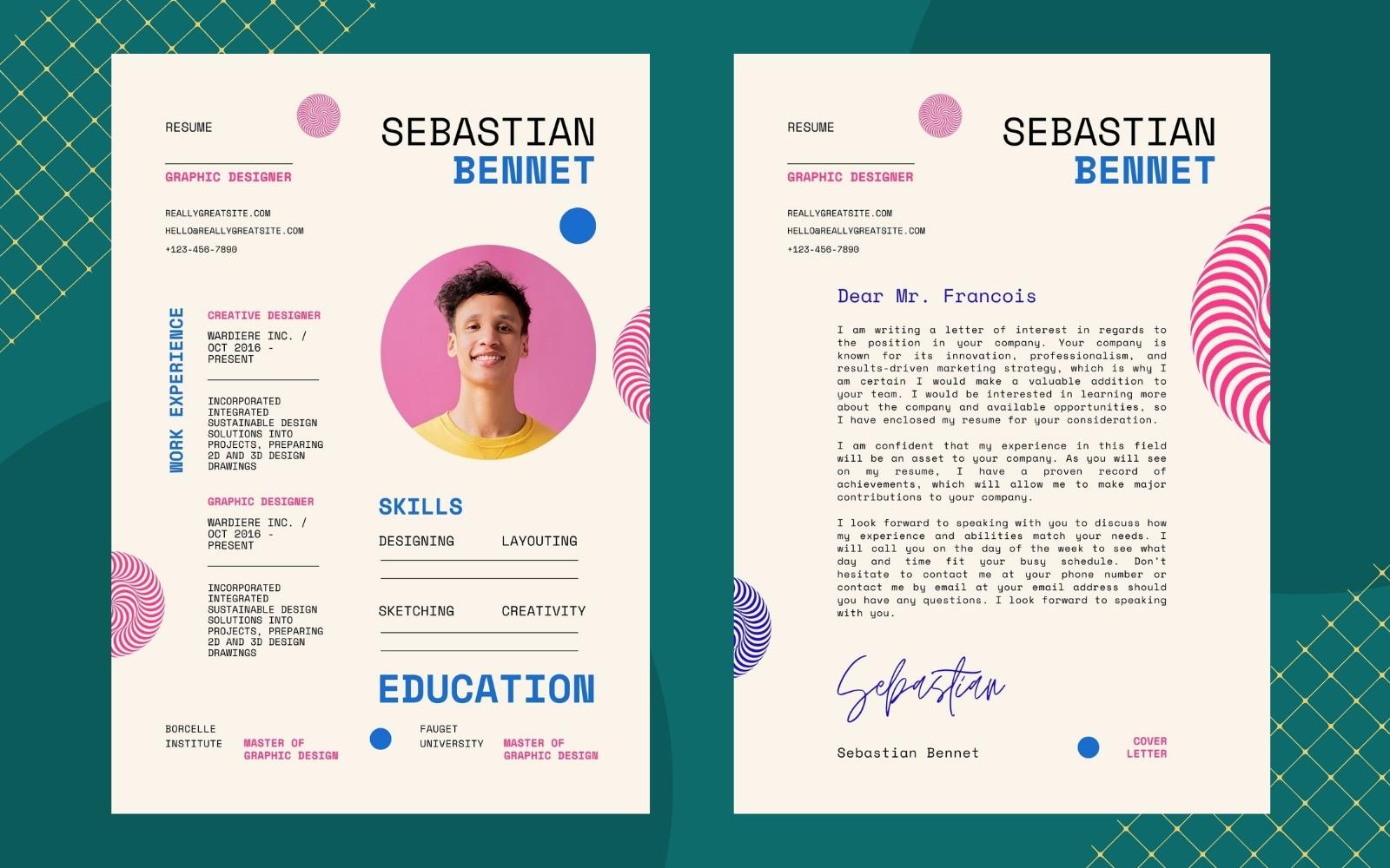 Colorful modern Creative Resume template