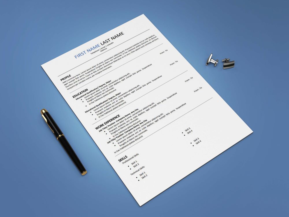 Modern Minimalist Resume Templates