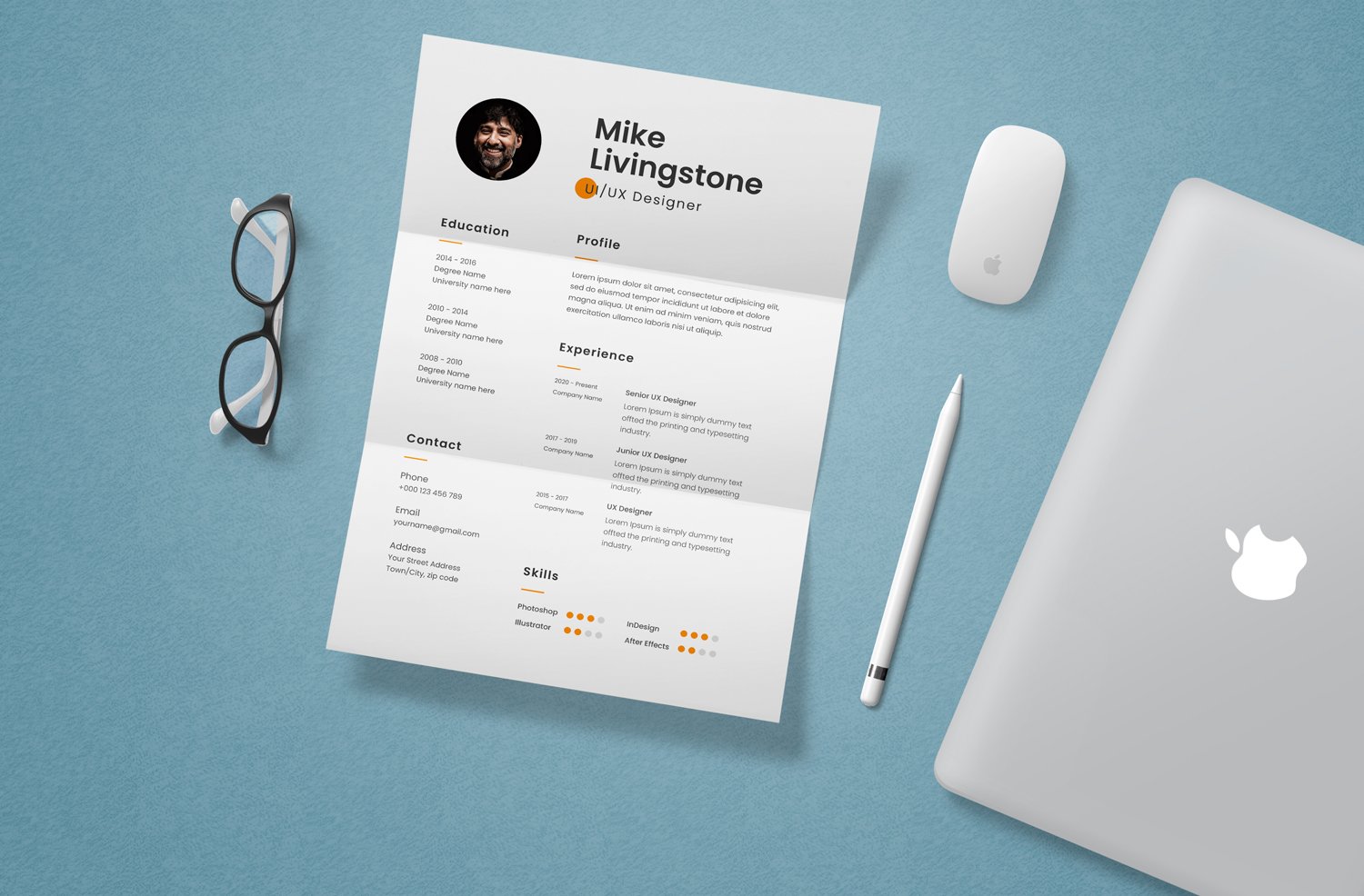 Minimal Resume Design Template