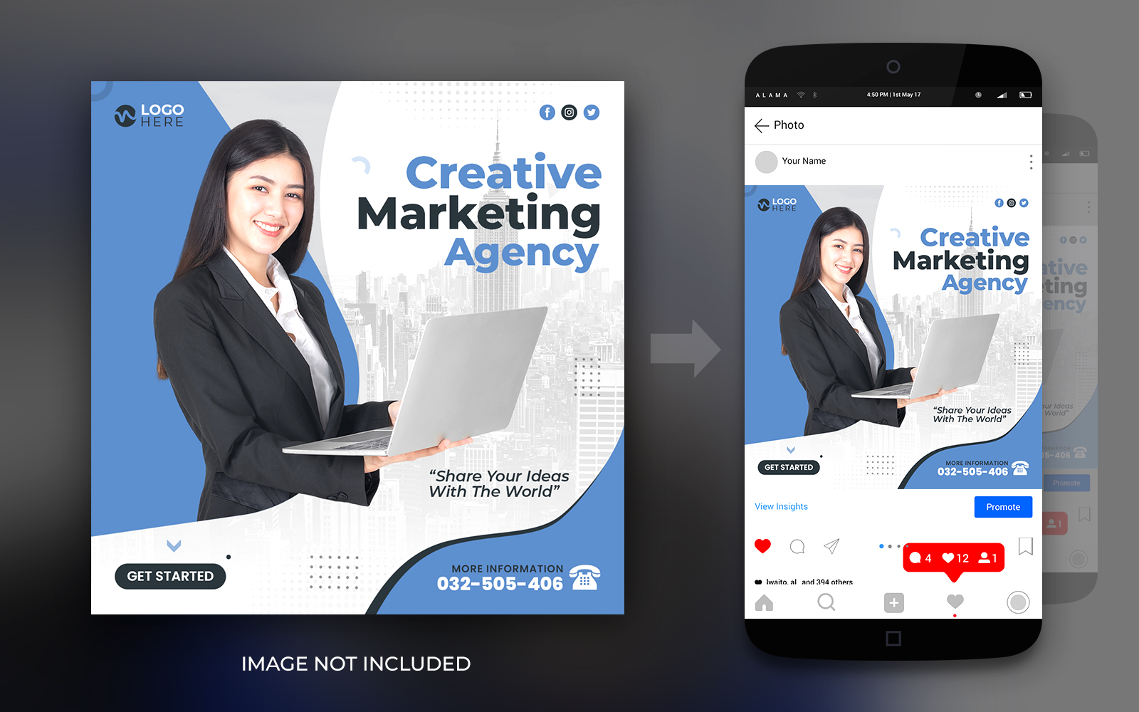 Digital Marketing Agency Expert And Corporate Social Media Post Banner Or Flyer Ads Design Template