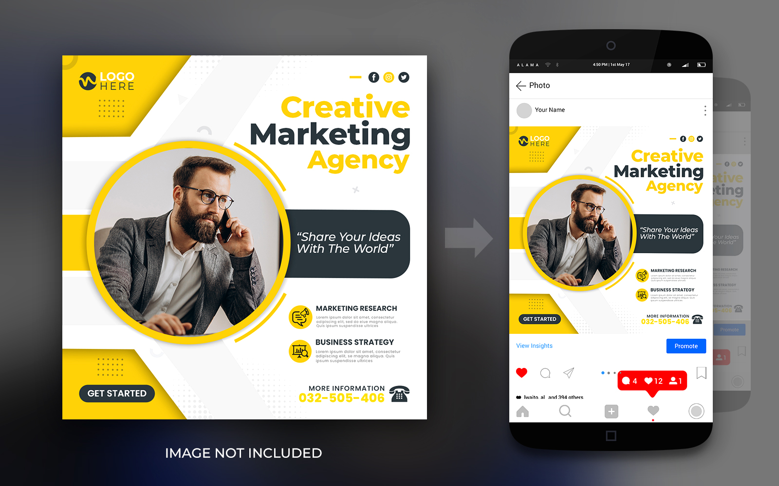 Digital Marketing Agency Expert And Corporate Social Media Post Banner Or Flyer Design Template