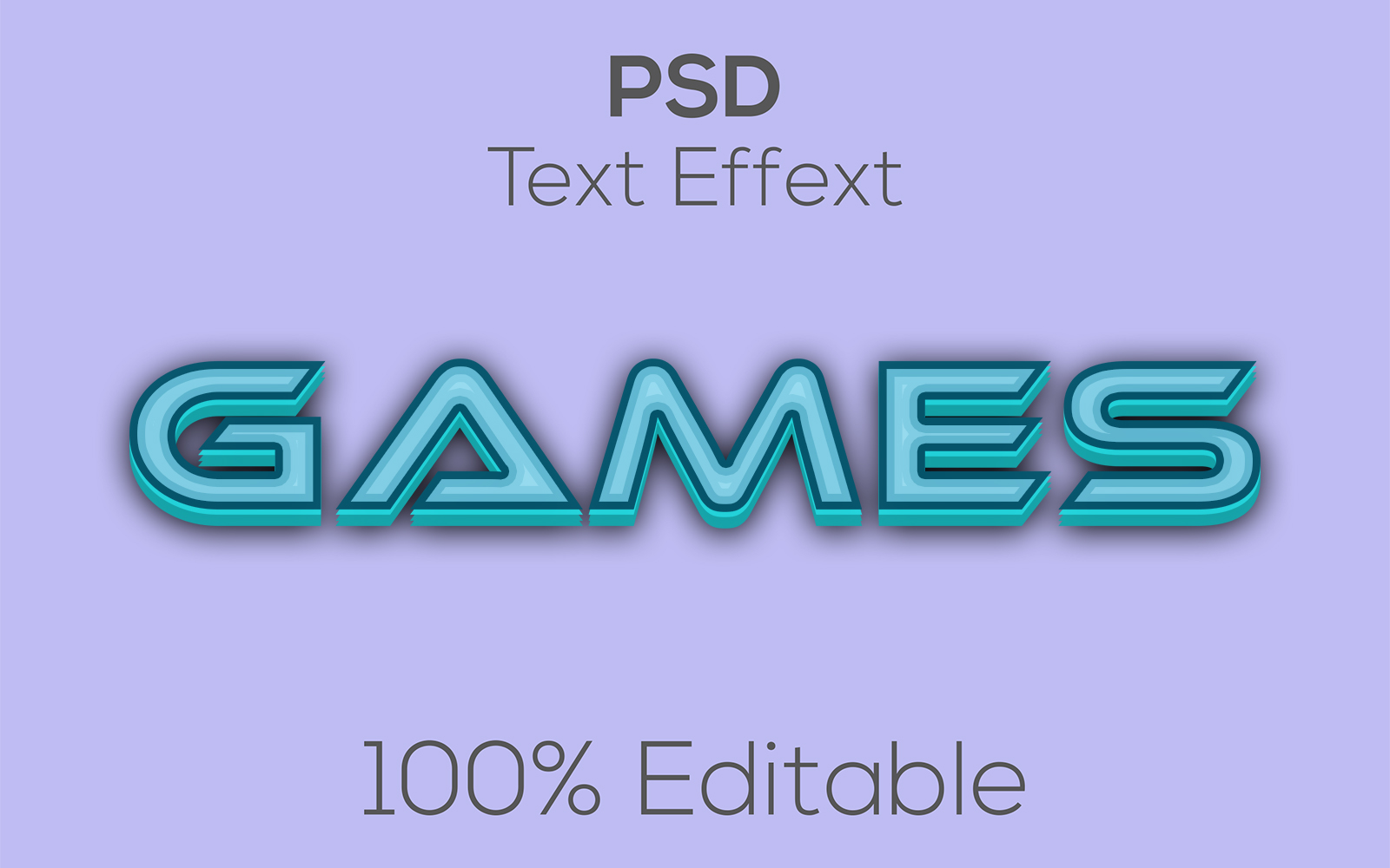 Games | 3D Games | Modern Games Psd Text Effect