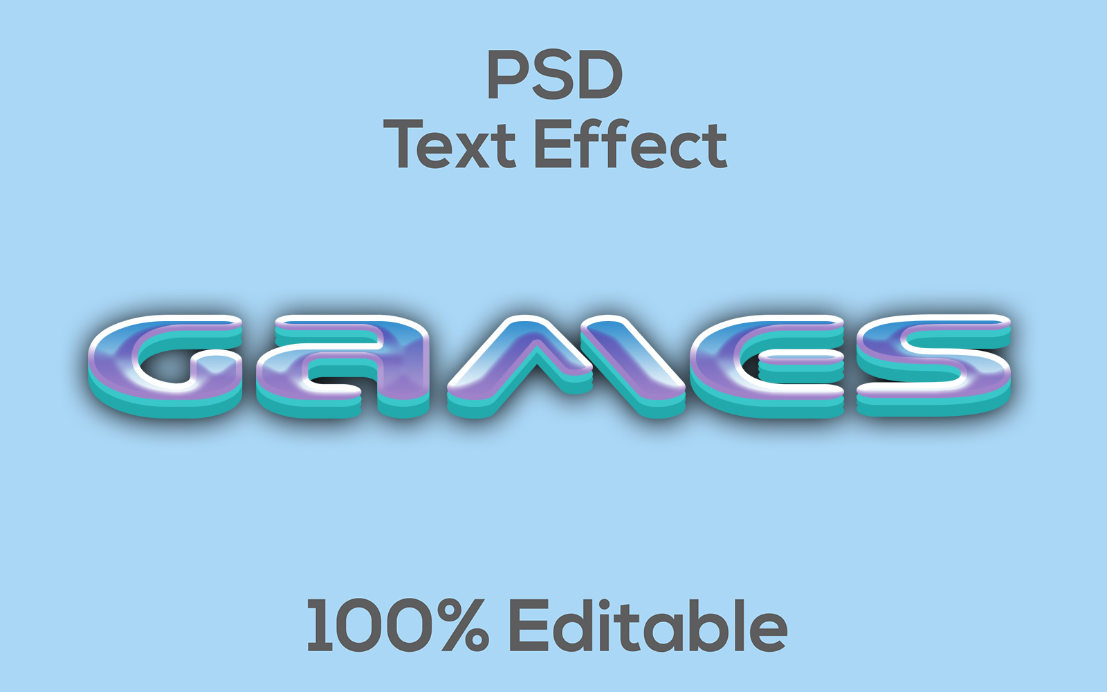 ﻿Games | Modern Games Realistic Psd Text Effect