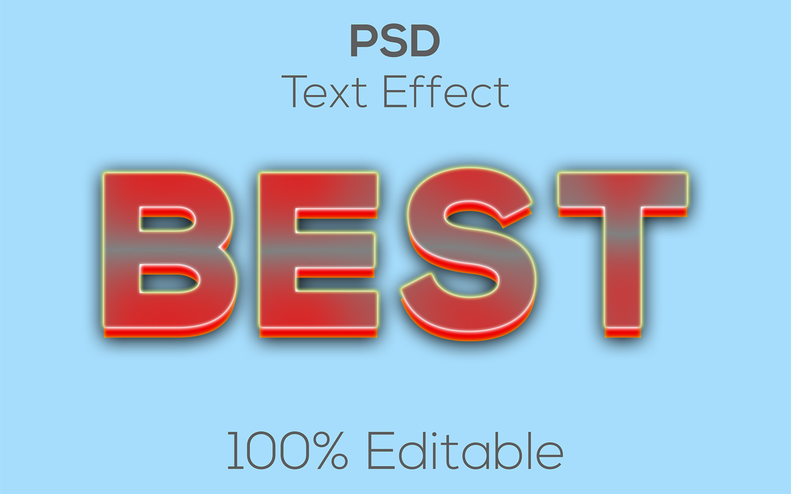Best | Modern Best Psd Text Effect