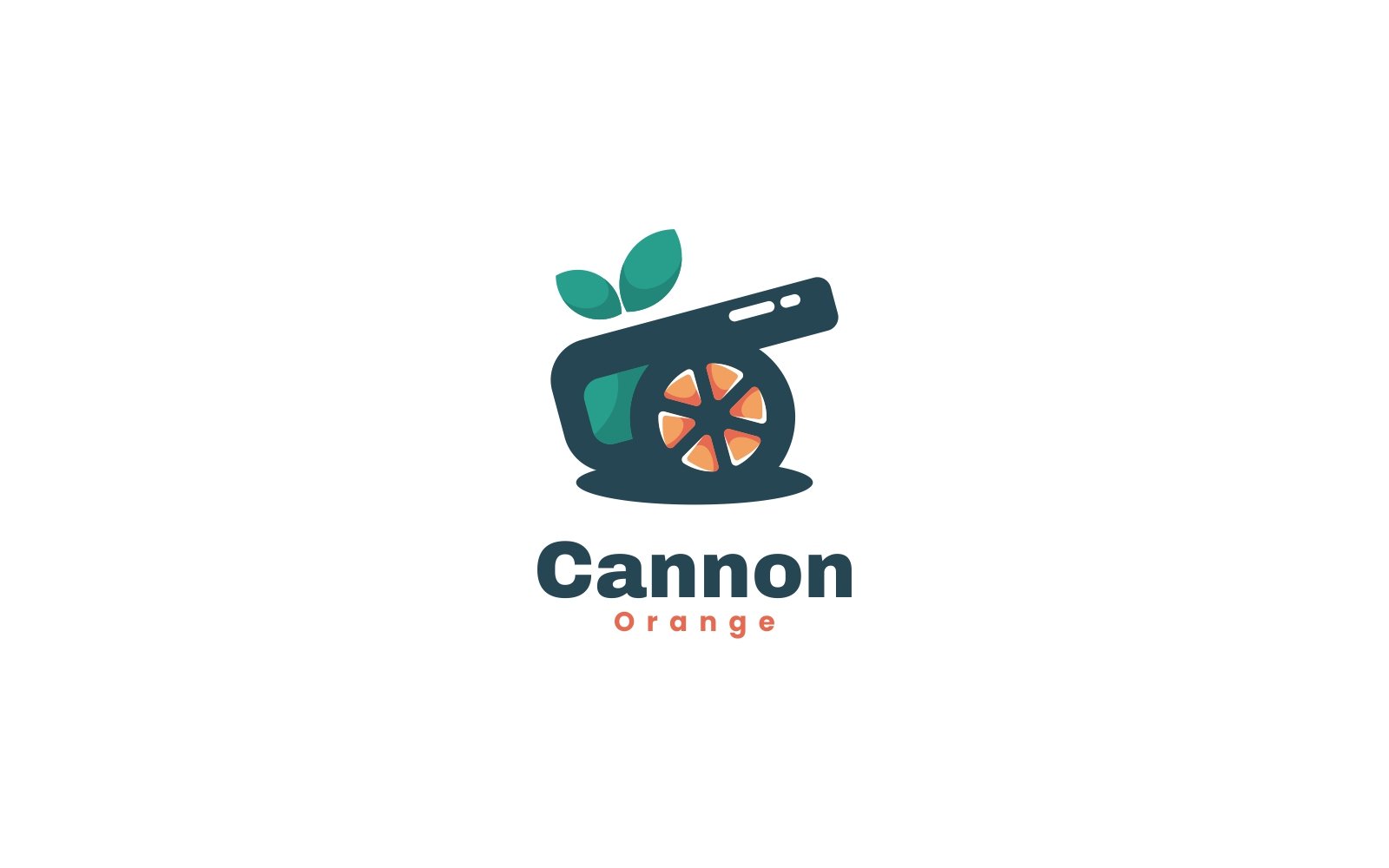Cannon Orange Simple Logo