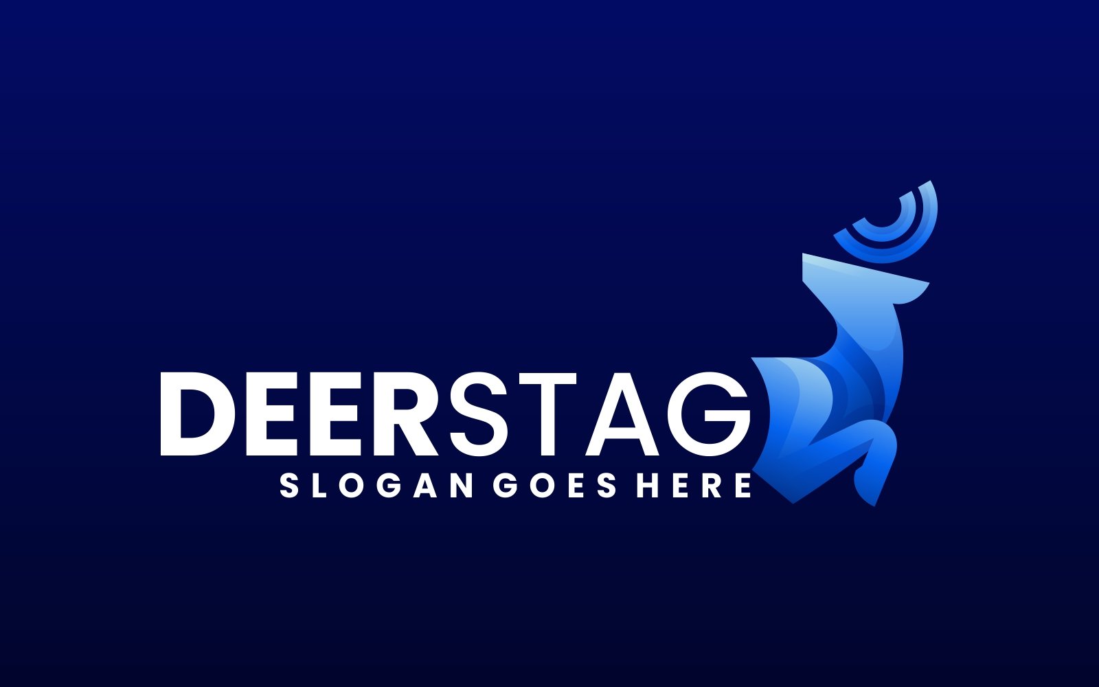 Deer Stag Gradient Logo Design