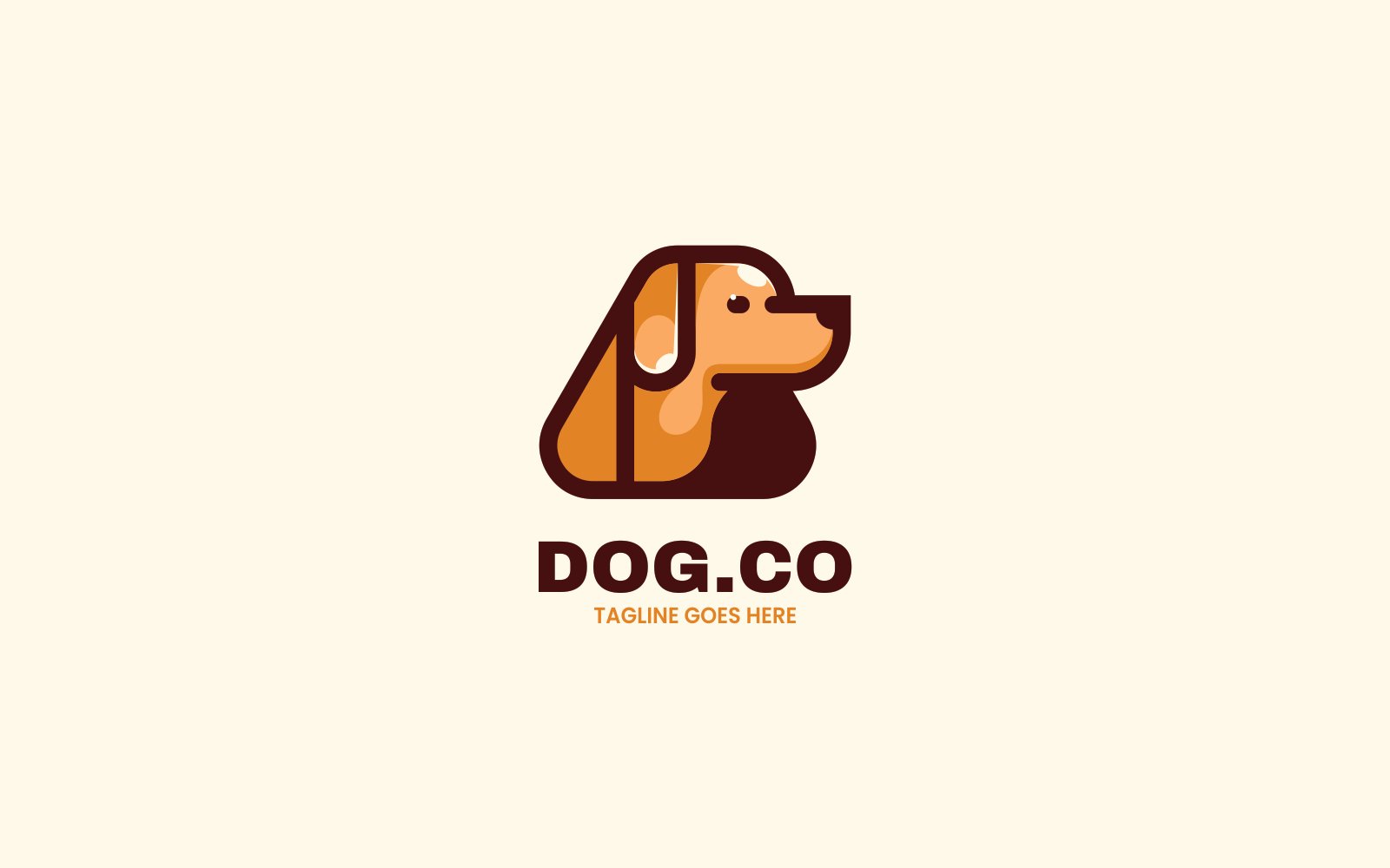 Vector Dog Mascot Logo Template