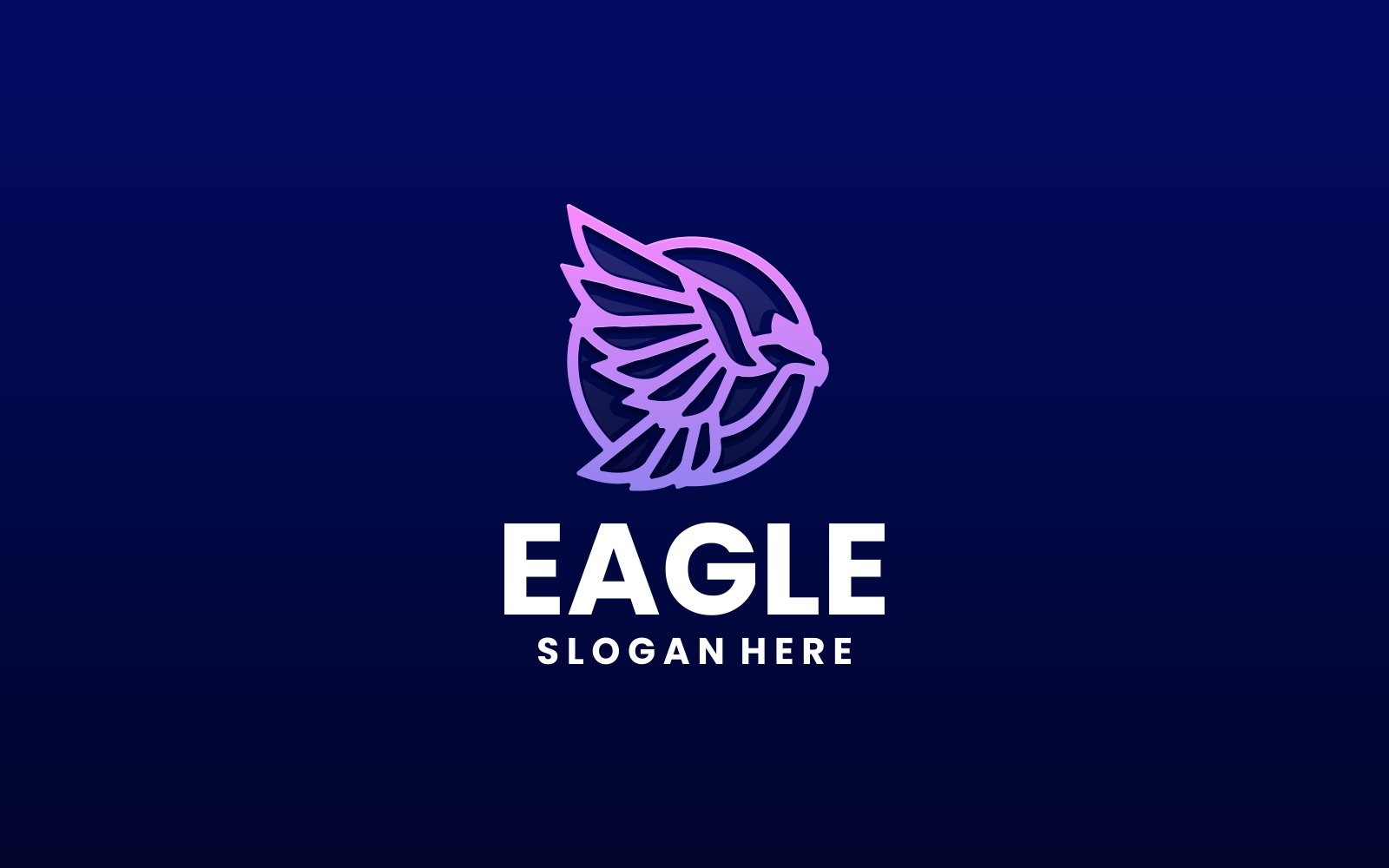 Eagle Line Art Gradient Logo Style