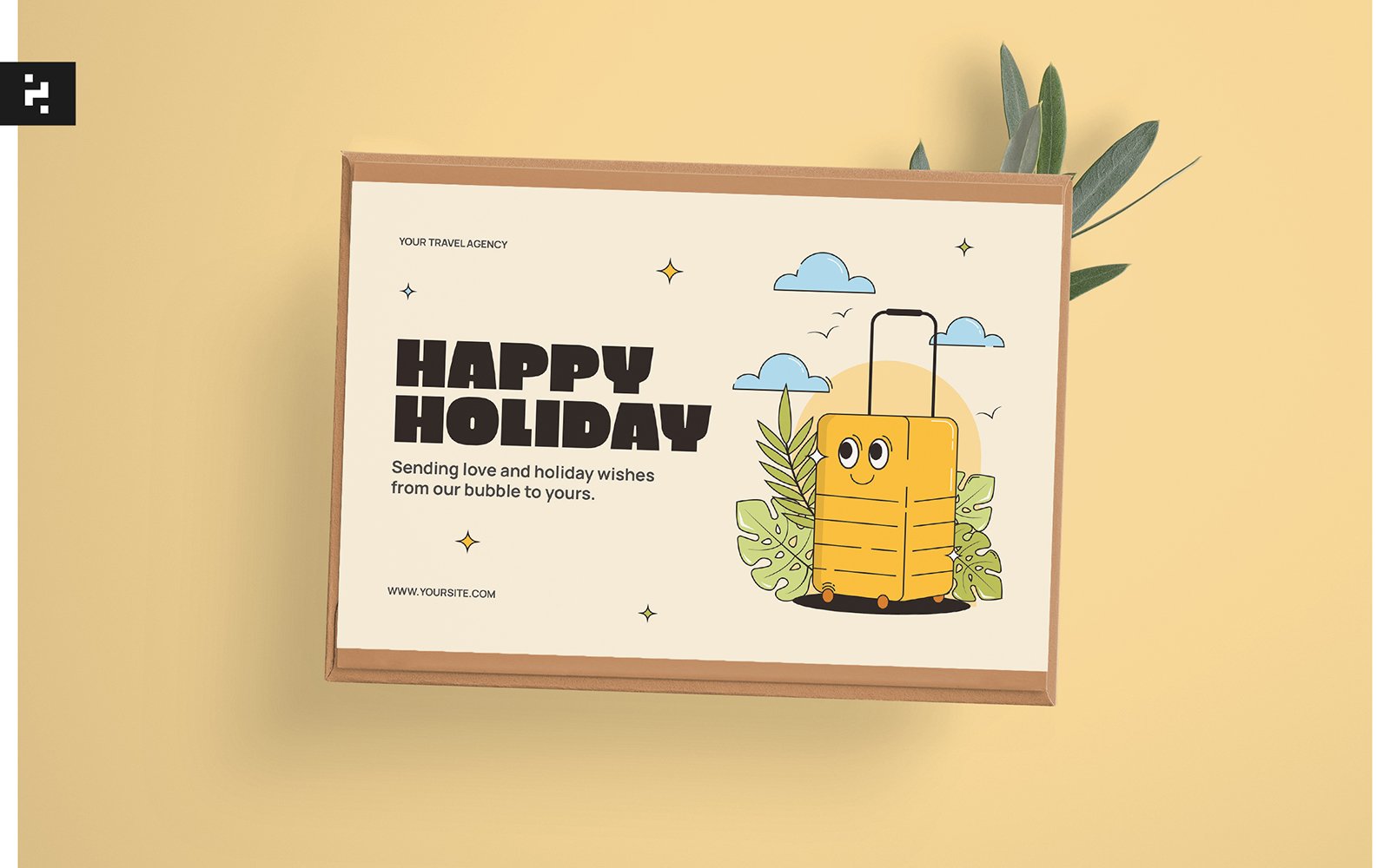 Travel Greeting Card - Retro Theme