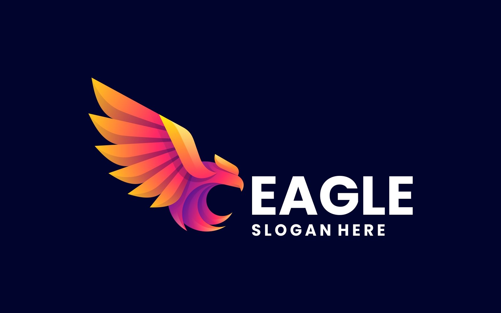Vector Eagle Gradient Colorful Logo Style