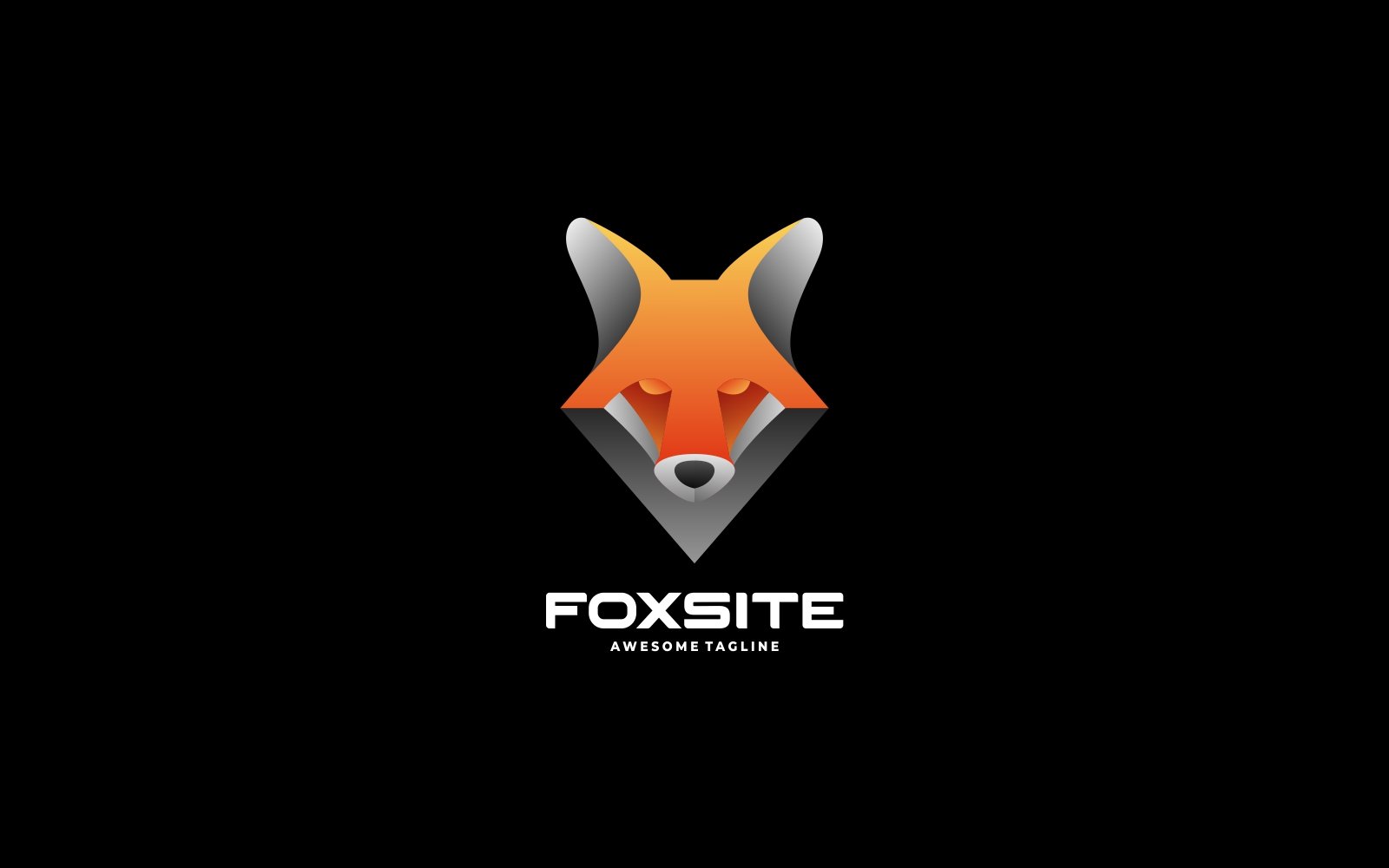 Vector Logo Fox Gradient Template
