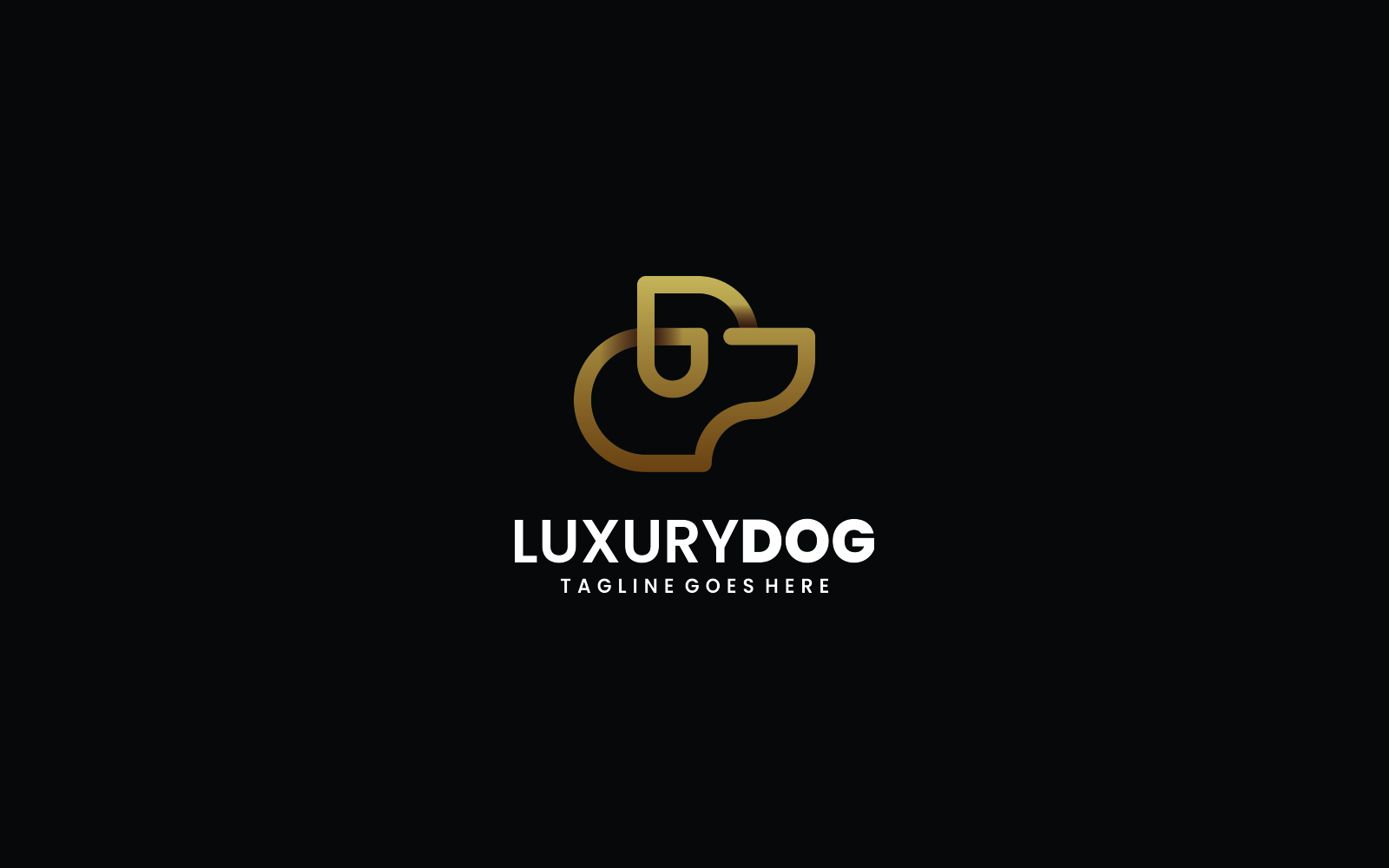 Luxury Dog Line Art Logo Style