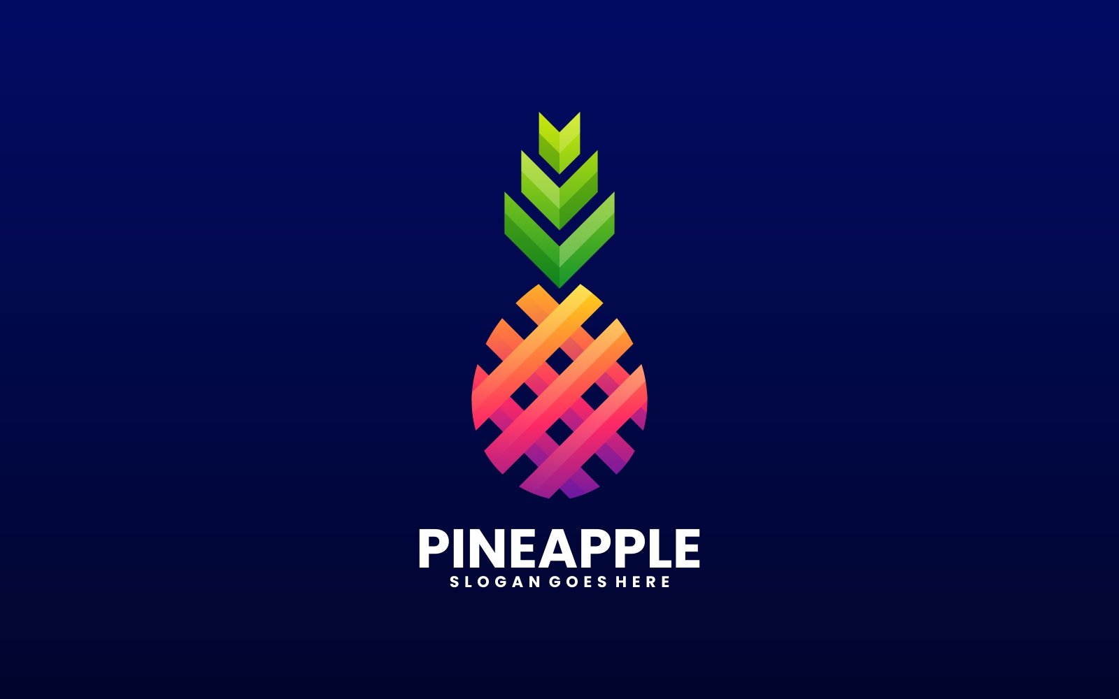 Pineapple Gradient Colorful Logo