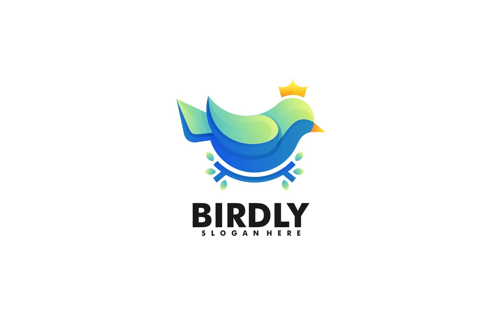 Vector Logo Bird Color Gradient Design
