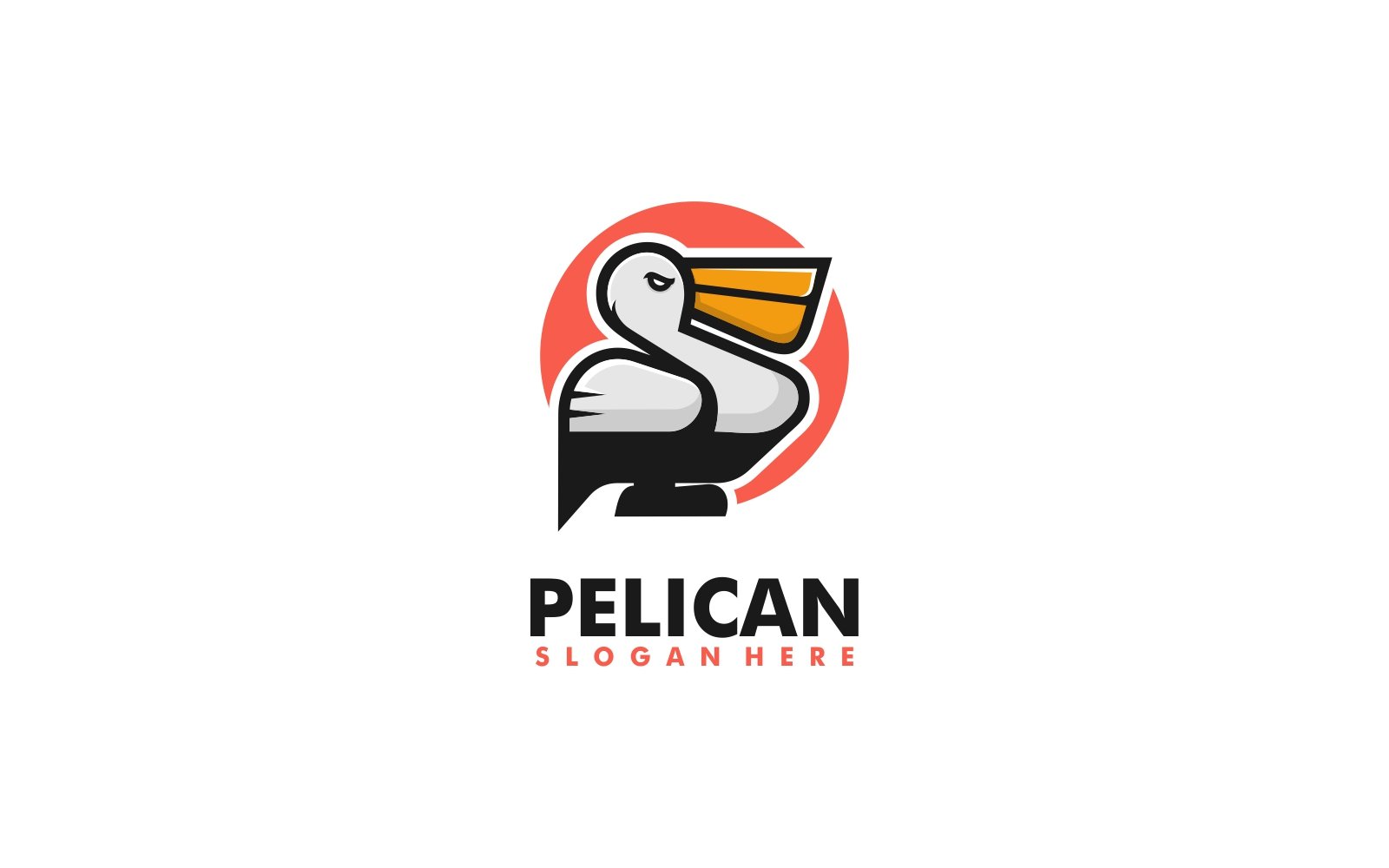 Vector Pelican Mascot Logo Template