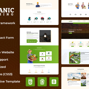 Organic Farming Responsive Website Templates 266682