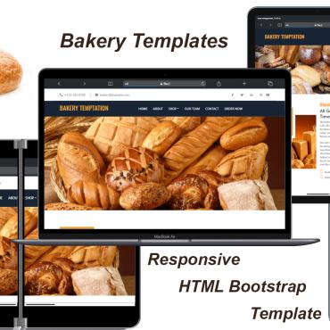 Bootstrap Bread Landing Page Templates 266689