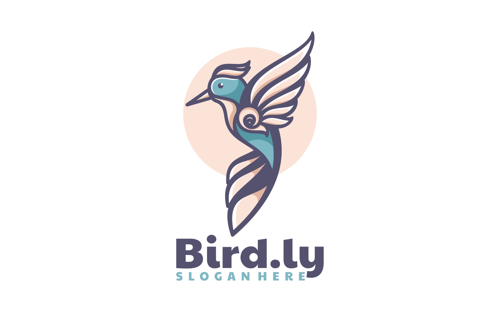 Vector Logo Bird Simple Mascot Style