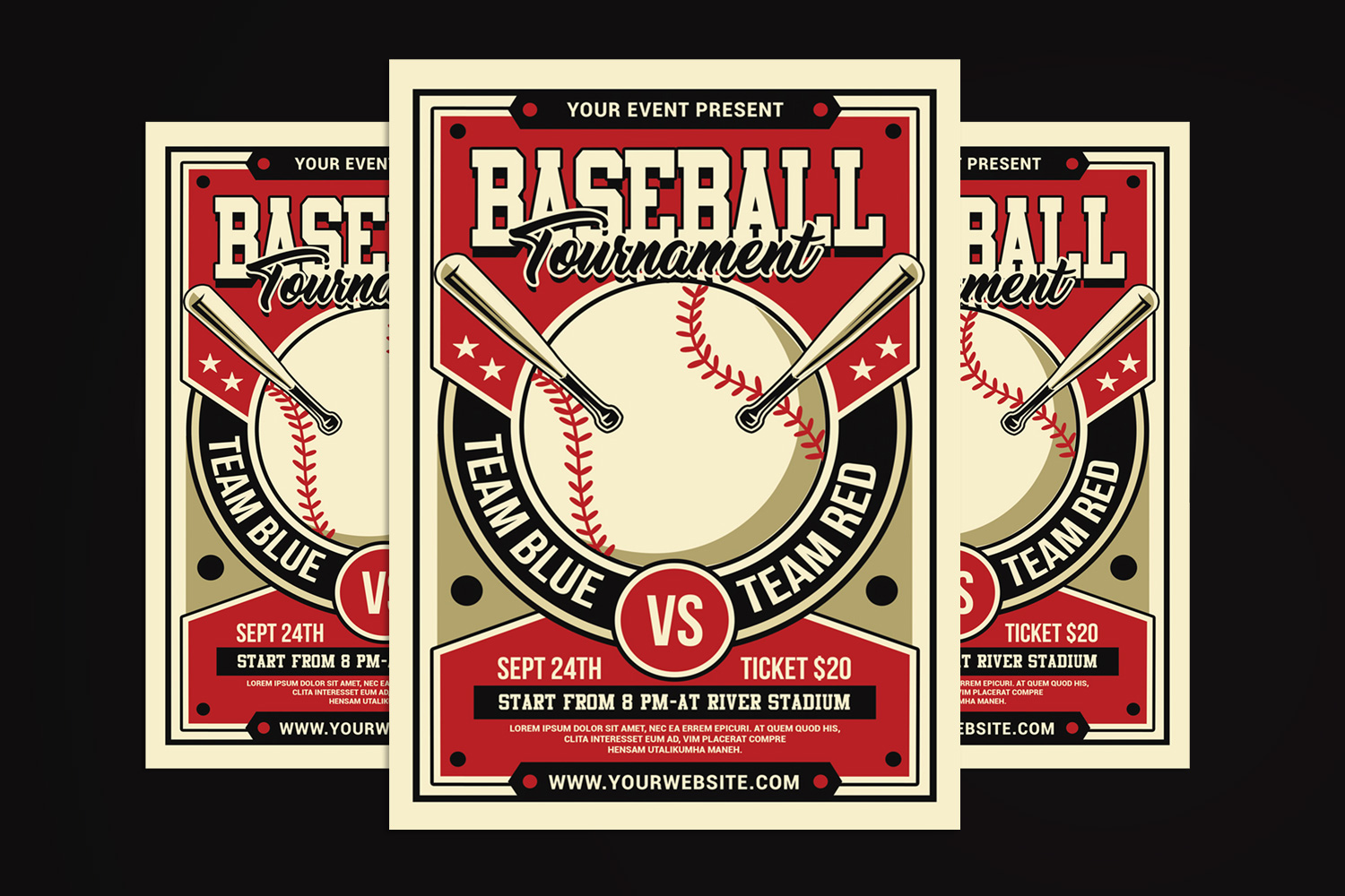 Baseball Tournament Flyer Template