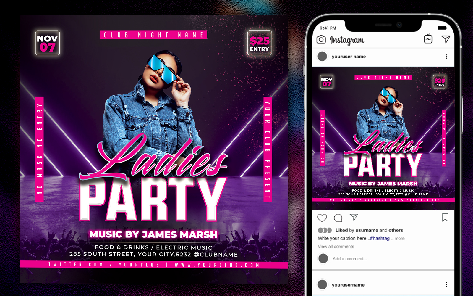 Ladies Party Night Flyer Template