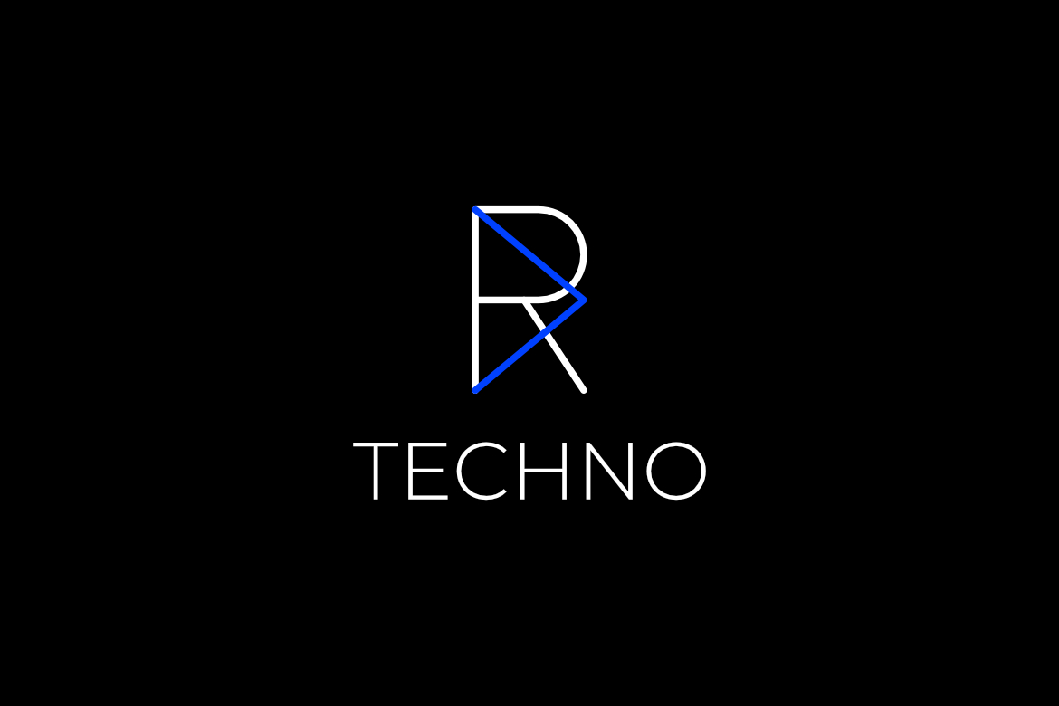 Letter R Tech Arrow Flat Logo