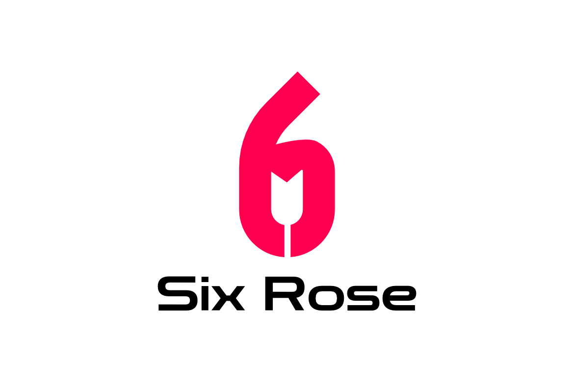 Six Rose Clever Flat Logo