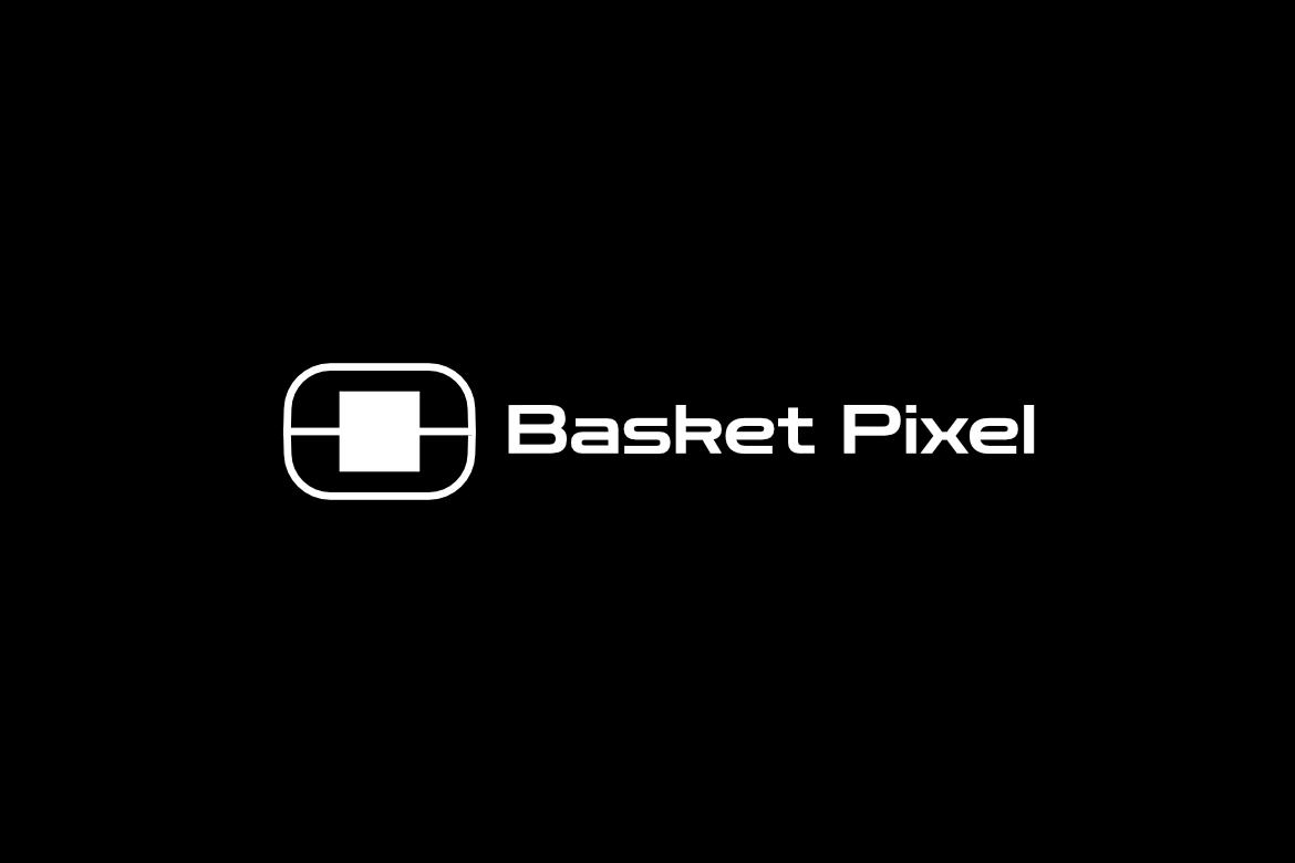 Pixel Basket Tech Sports Logo