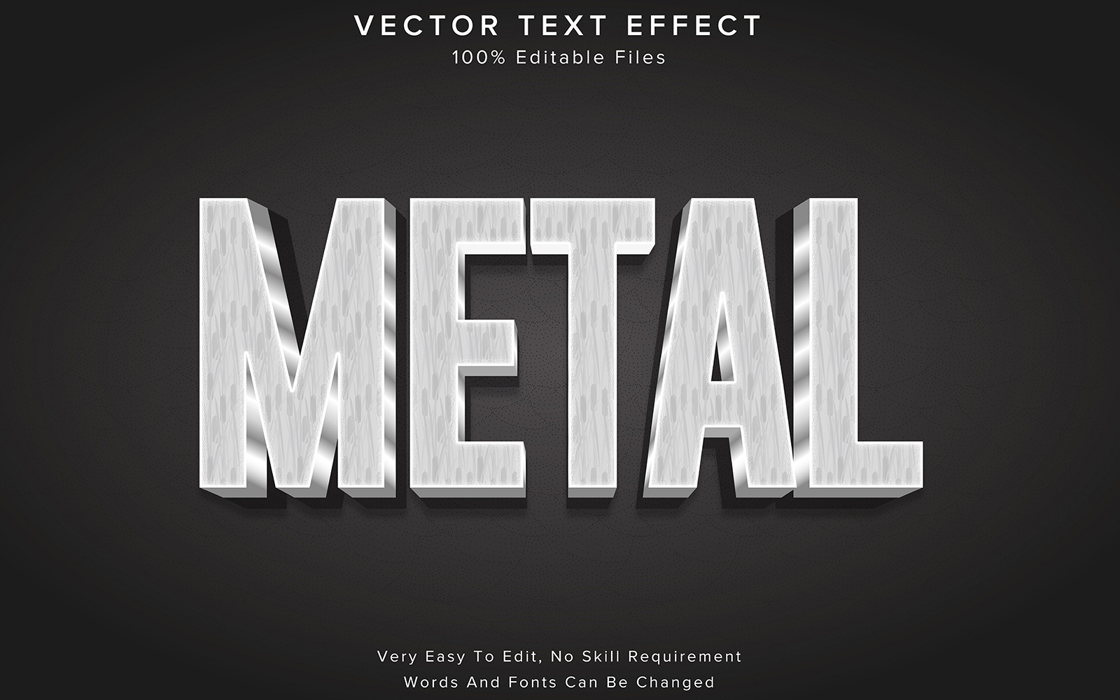 Metal 3d Text Effect Style Editable Effect