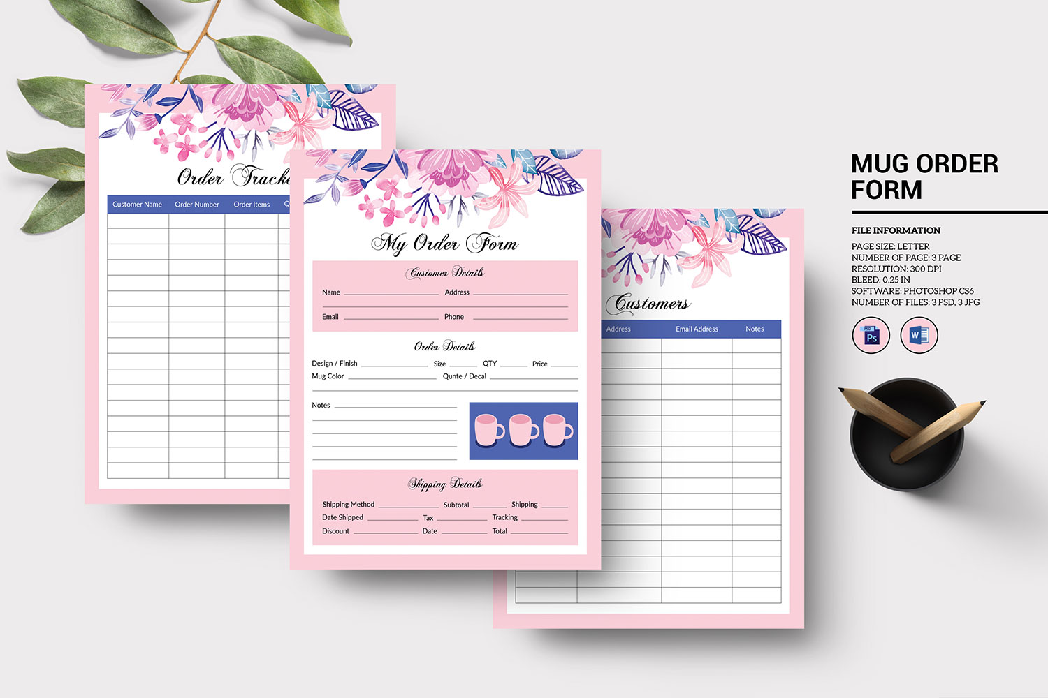 Printable Order Form template