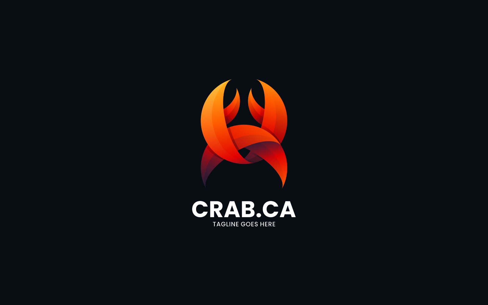 Crab Gradient Logo Design