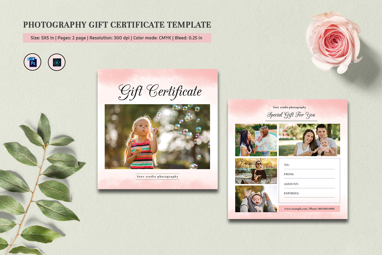 Photographer Gift Certificate