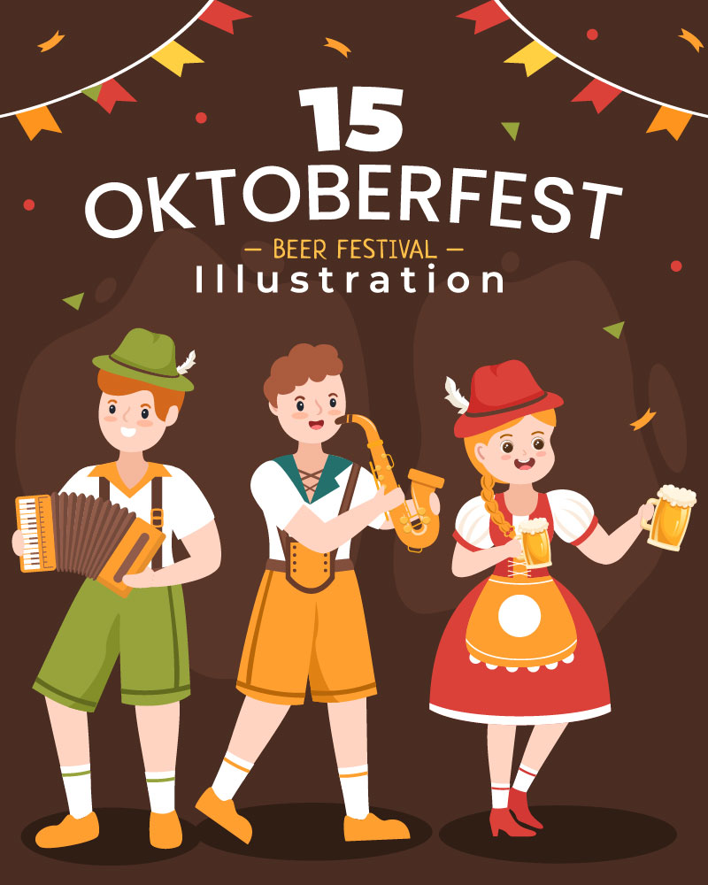 15 Oktoberfest Beer Festival Illustration