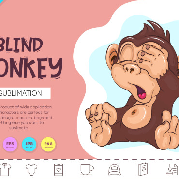 Cartoon Monkey Vectors Templates 267067