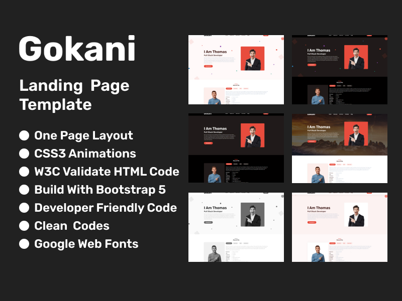 Gokani - Personal Portfolio Bootstrap 5 Website Template