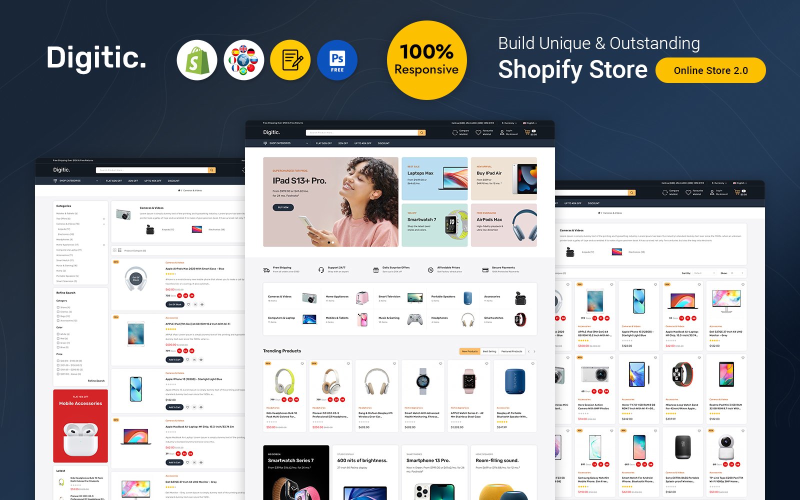 Digitic - Electronics, Gadgets and Computers Multipurpose Shopify Responsive Theme