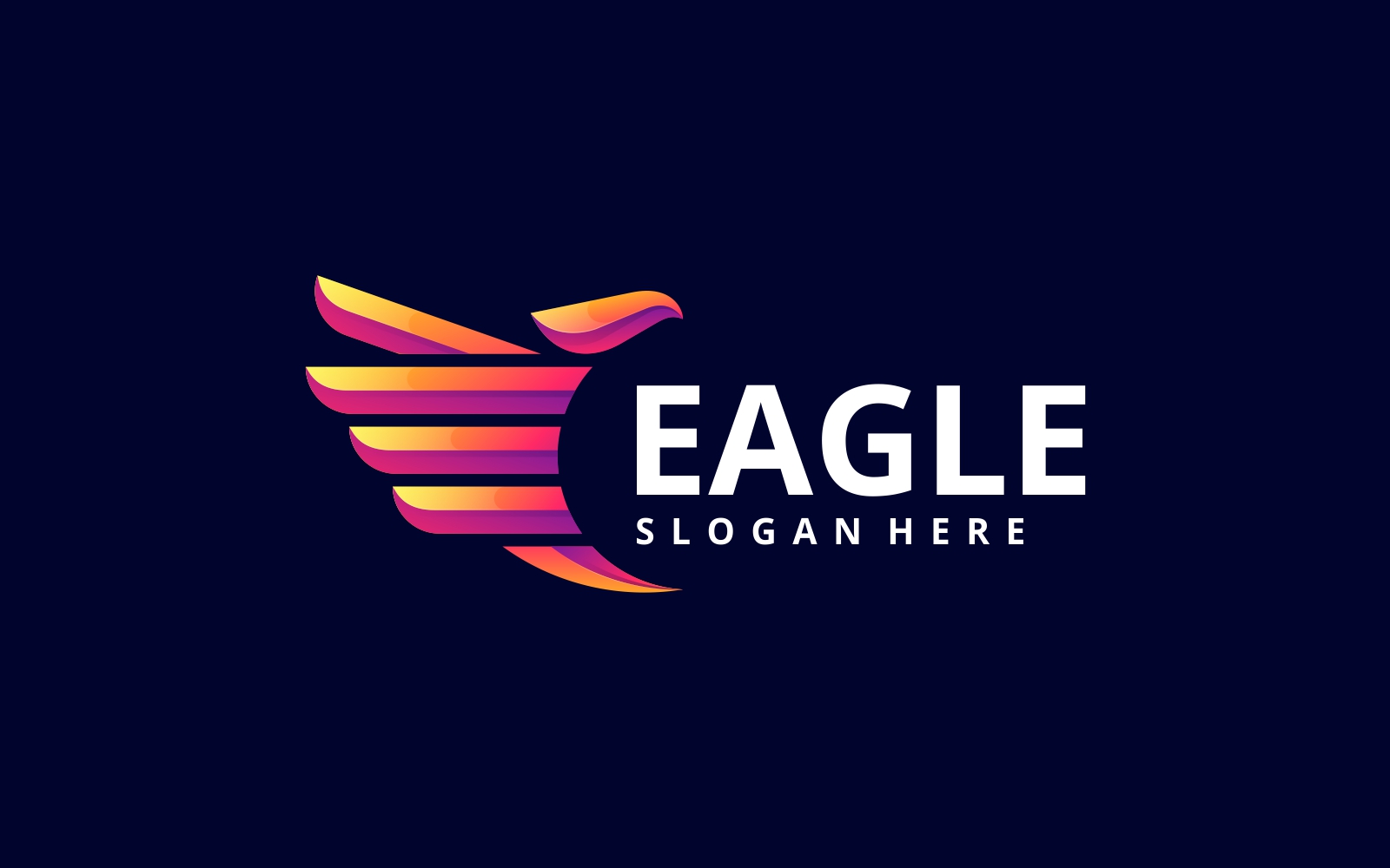 Vector Logo Eagle Gradient Colorful Style