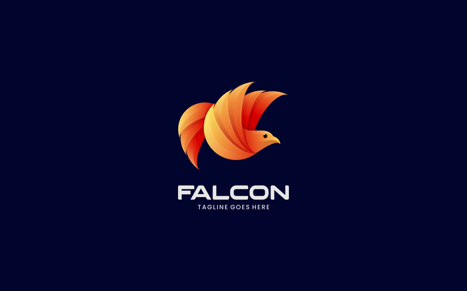 Vector Falcon Gradient Logo Template