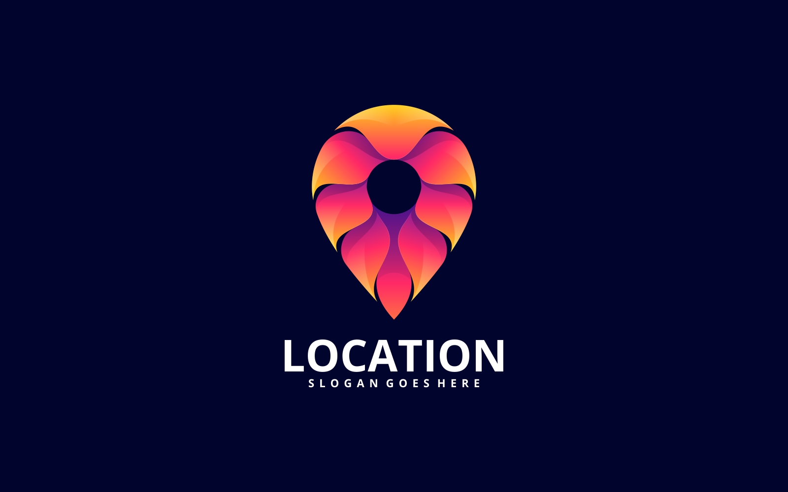 Location Gradient Colorful Logo