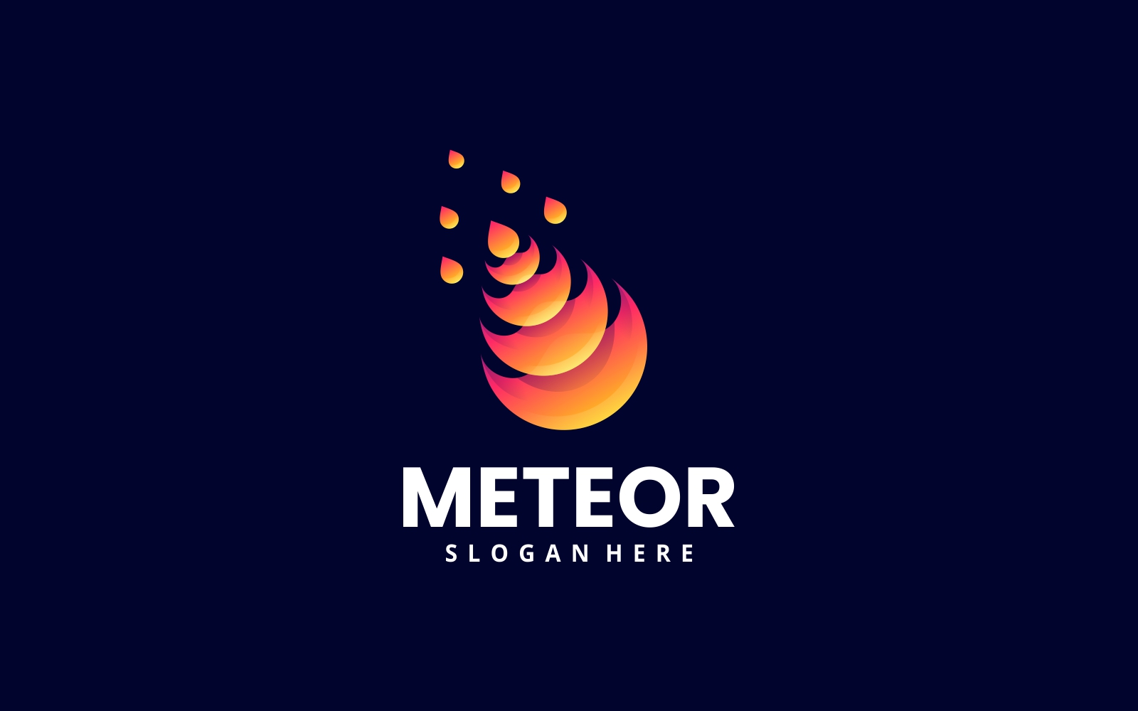 Meteor Gradient Logo Style