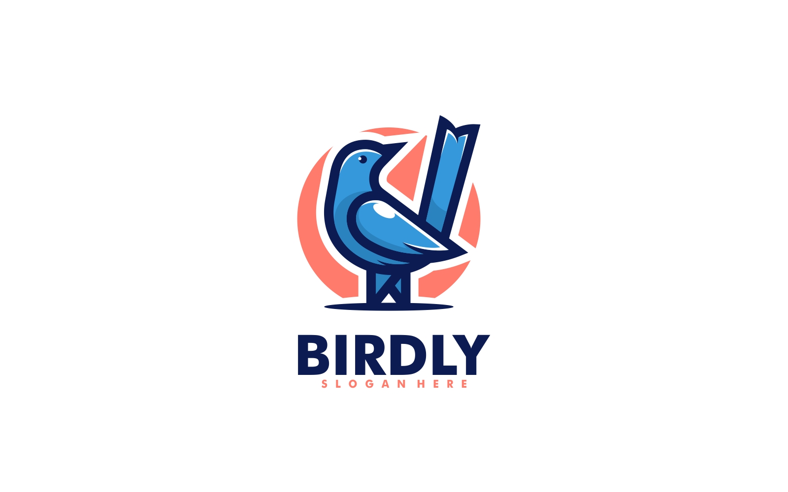 Vector Logo Bird Simple Mascot Design