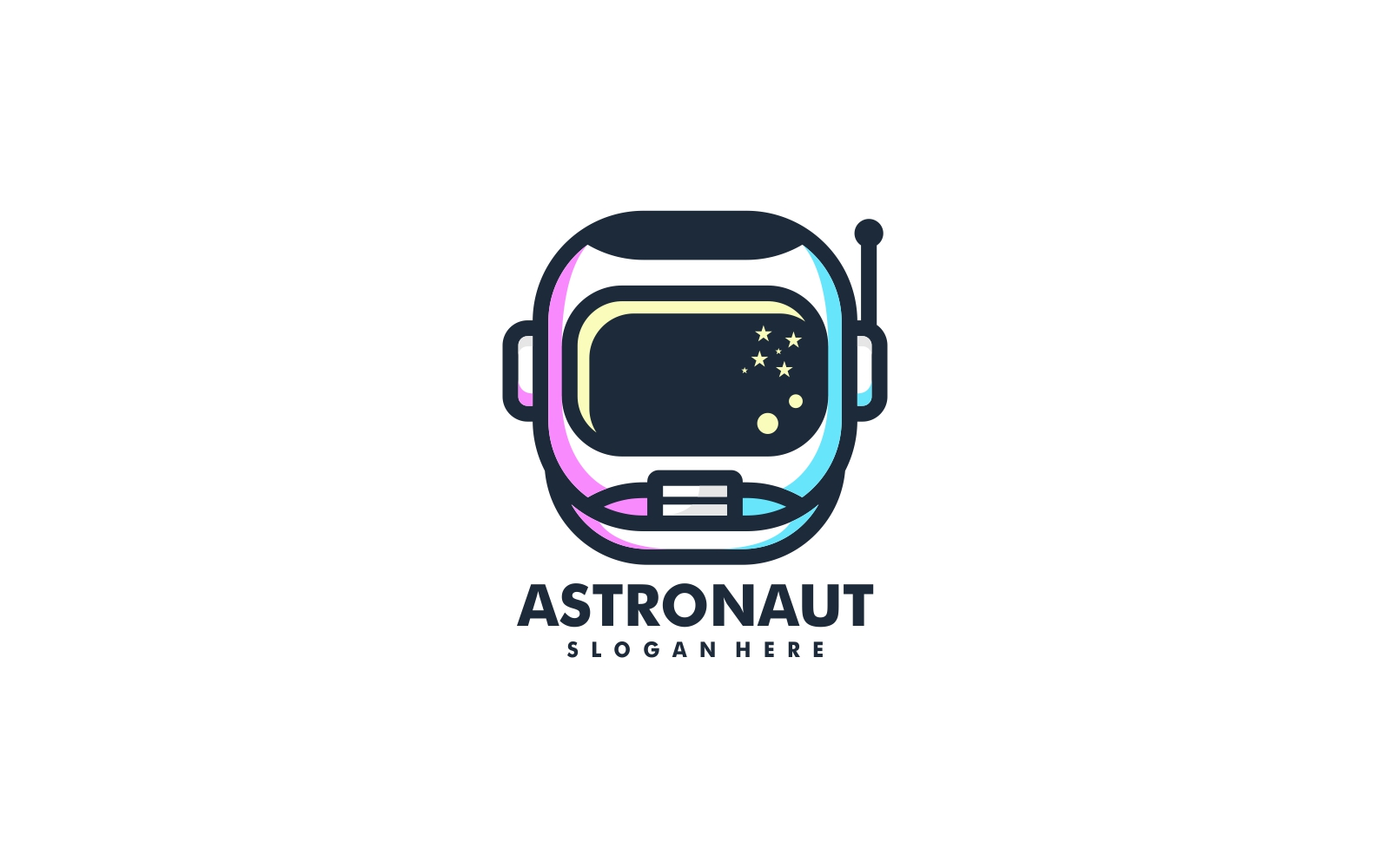 Vector Astronaut Simple Mascot Logo