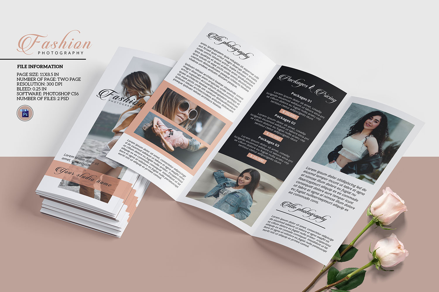 Trifold Photography Brochure Template