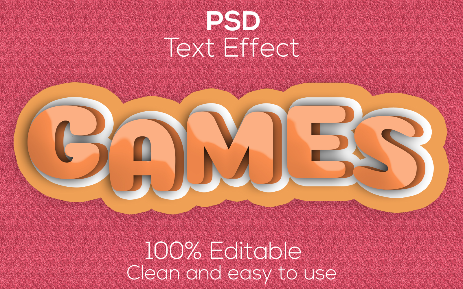 Games | Games Cartoon Psd Text Effect | 3D Games Editable Text Effect | Modern Games Psd Text Effect