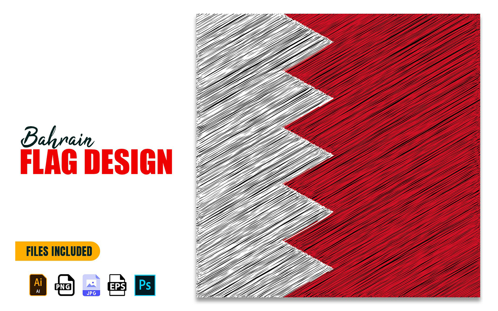 16 December Bahrain Independence Day Flag Design Illustration