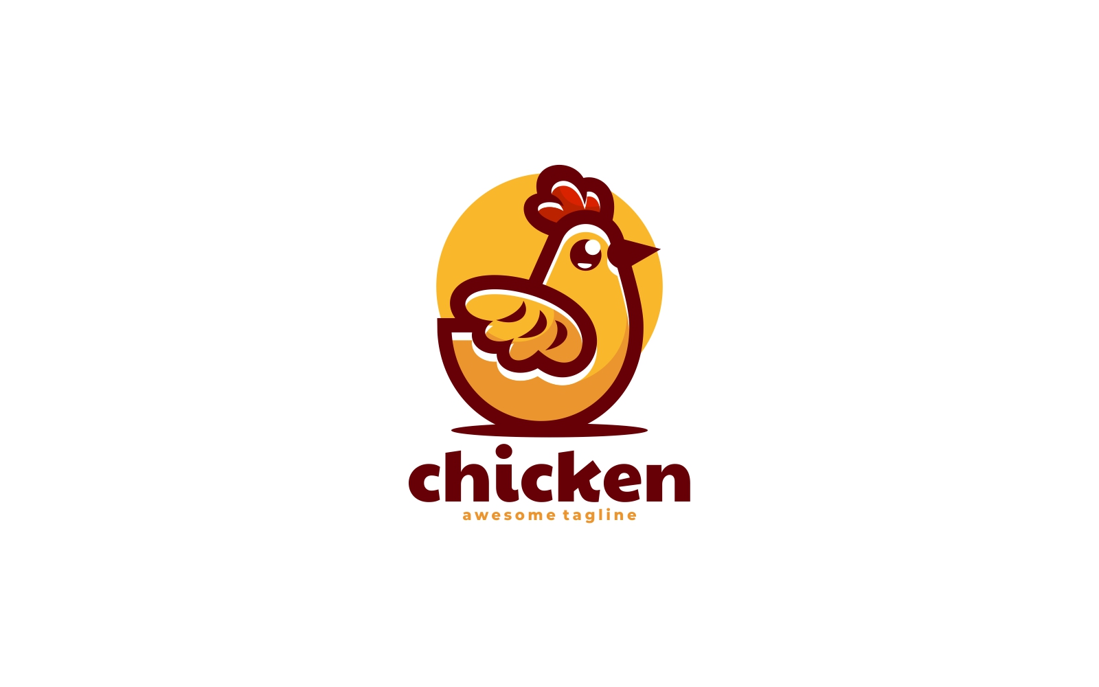 Chicken Simple Mascot Logo