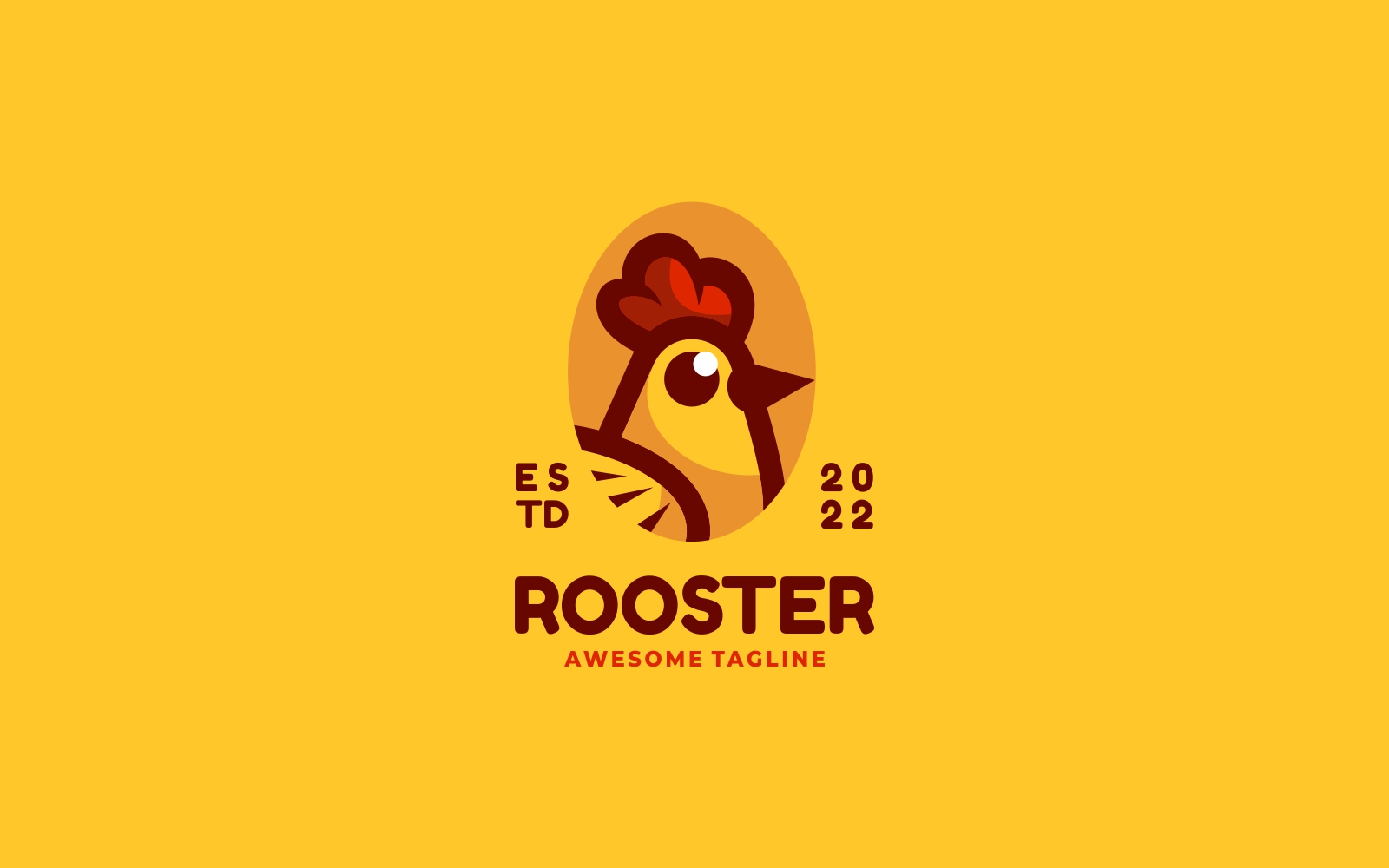 Vector Rooster Simple Mascot Logo