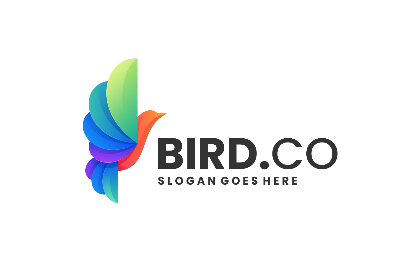 Vector Bird Gradient Colorful Logo 1