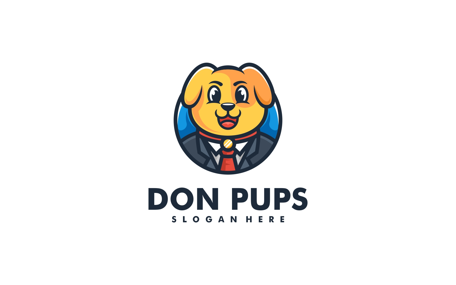Puppy Mascot Cartoon Logo Design
