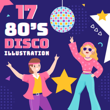 Disco Party Illustrations Templates 267454